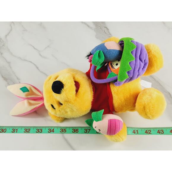 Winnie The Pooh w/ Rabbit Ears Easter Egg Holiday 1999 Soft Plush Toy 13" Vtg - Picture 16 of 16